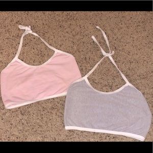 TEA YOU cropped halter tops
